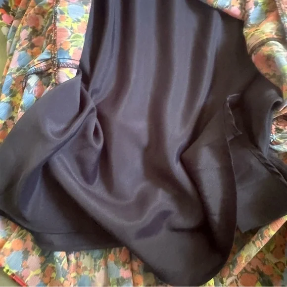 J.Crew Colorful Floral Long Sleeve Dress EUC Size M - Picture 4 of 7